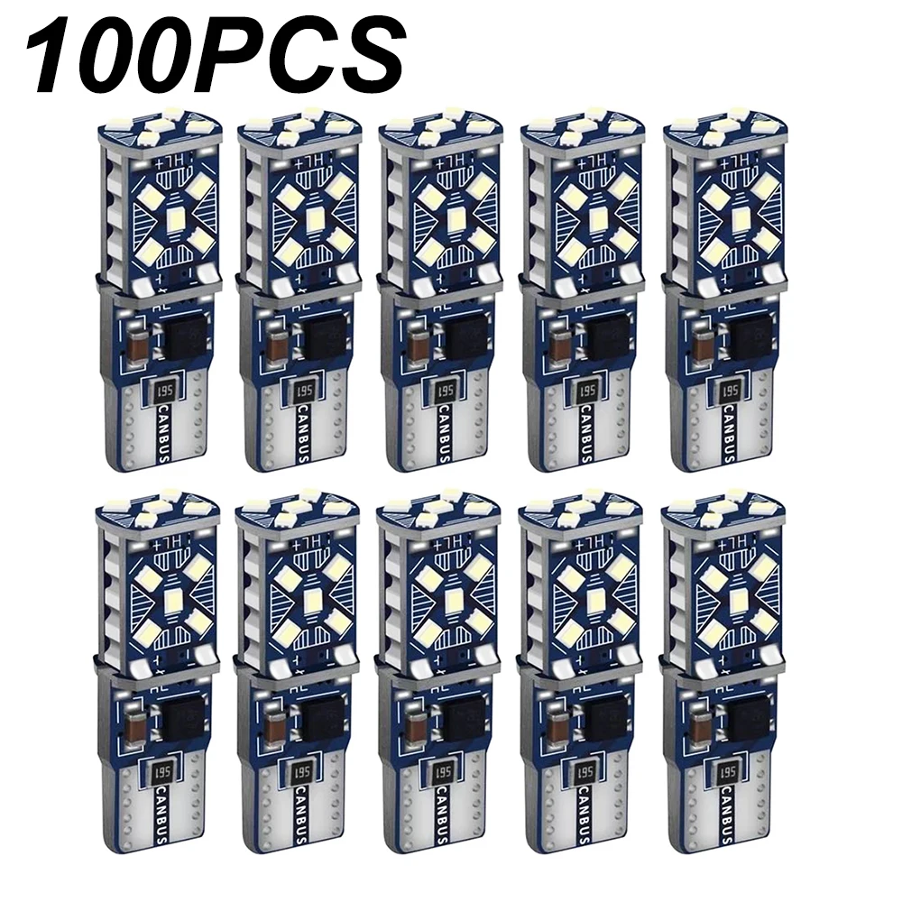 

100X T10 W5W New Super Bright LED Car Parking Lights WY5W 168 501 2825 Auto Wedge Turn Side Bulbs Car Interior Reading Dome Lamp