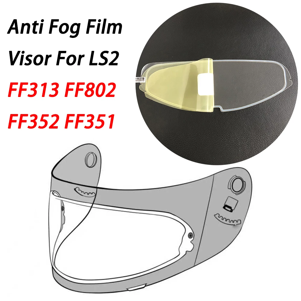 Visor Anti fog For LS2 FF313 FF802 FF352 FF351 motorcycle Helmet Visor Anti-Fog Insert Clear Film