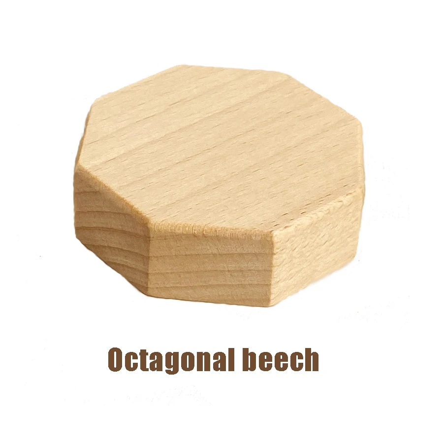 Adornos Decorativos de Madera para Escritorio, Base Pequeña de Madera de Nogal con Múltiples Formas, Exhibidores de Madera de Haya