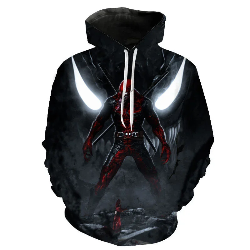 Venom Men's Hoodie Oversized Pullover 3D Printing Marvel Men's Clothing Fashion Casual Men's Hoodie Autumn New Men's Clothing