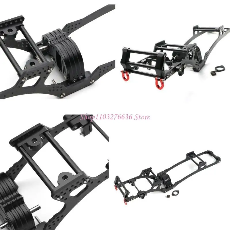 

R6FD Metal Made Chassis for SCX10 1/10 Truck Car Interior Parts Model Remote Car Model Frame Girder Replacement