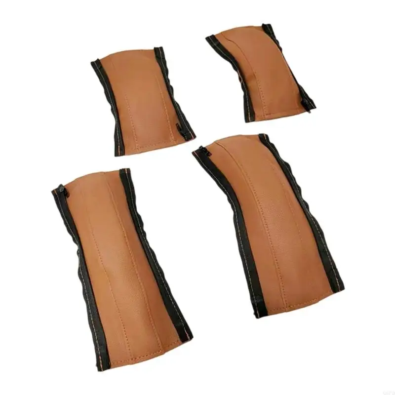 1 Juego fundas ergonómicas para cochecitos bebé, cubiertas impermeables cuero PU que mejoran comodidad y son para