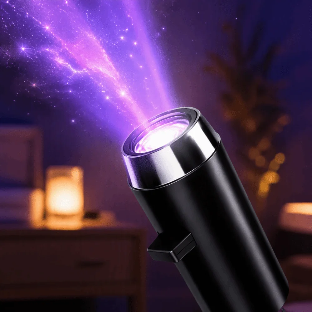 360 Degree Rotating Dreamy Starry Sky Projector USB Powered Flexible Neck USB Plug Projection Lamp Interchangeable Slides