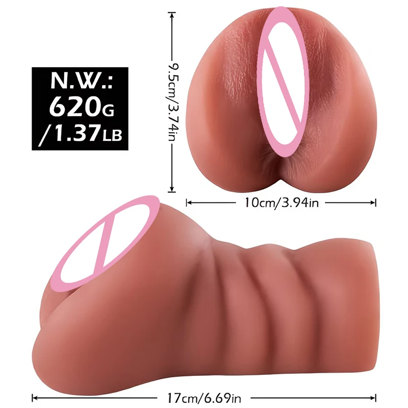 1 TPE male penis trainer, comfortable honey path design, realistic textured mouth and tight vaginal sex doll, male deep throat a view 3