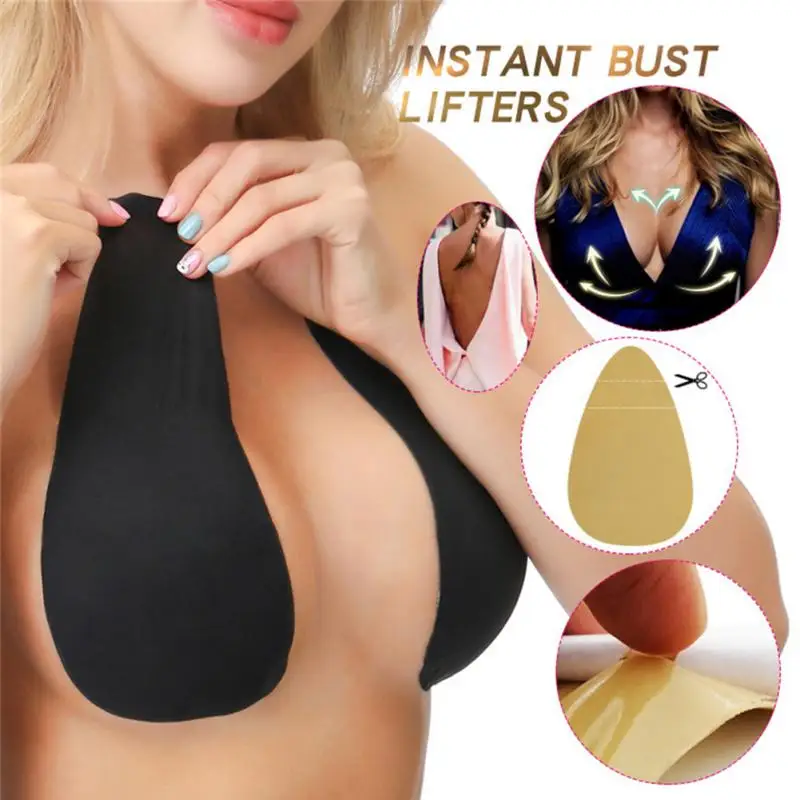 New Water Drop Breast Stickers  Invisible Nipple Petal Gather Chest Patch One-piece Bust Cropped Pull-up Tape Dress Accessory