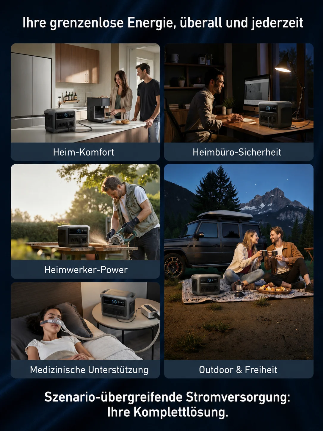Anker SOLIX C1000 Gen 2 Tragbare Powerstation 1024Wh, 2000W Solargenerator