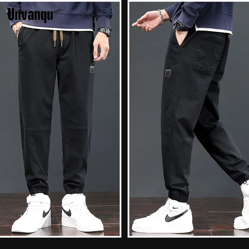 Unvanqu Autumn New Loose Versatile Sports Jogging Harem Trousers Street Casual Youth Cargo Pants Korean Fashion Men's Clothing