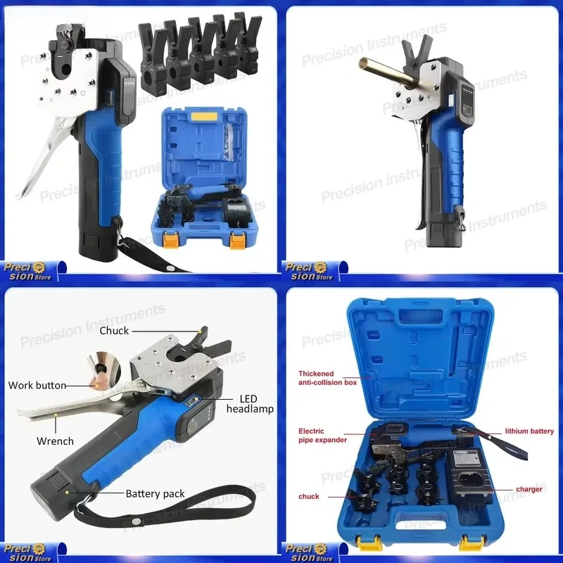 For Pipe Expander Rechargeable Copper Tube Flaring Tool HVAC Air Conditioning Plumbing Kit Precision Flarer Auto