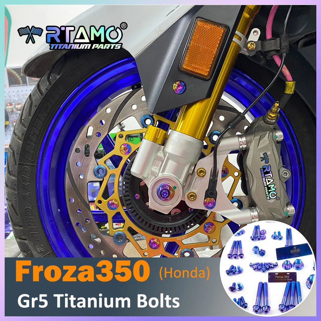 RTAMO Ttanium Alloy Bolt Brake Pump Oil Cap Switch Bolt Mirrol Plug  Front Fender ABS Disc for Honda NSS350 FORZA