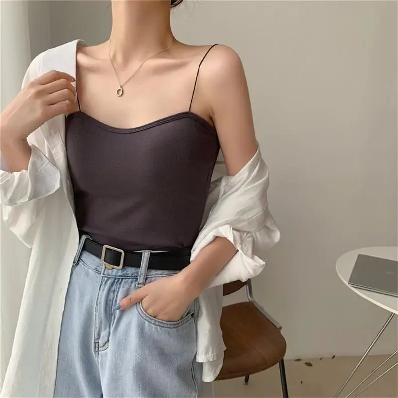 Women's Breathable And Comfortable Anti-light Outer Wear Oil Painting Beautiful Back Wrap Chest Vest Inner All-match Base Tube