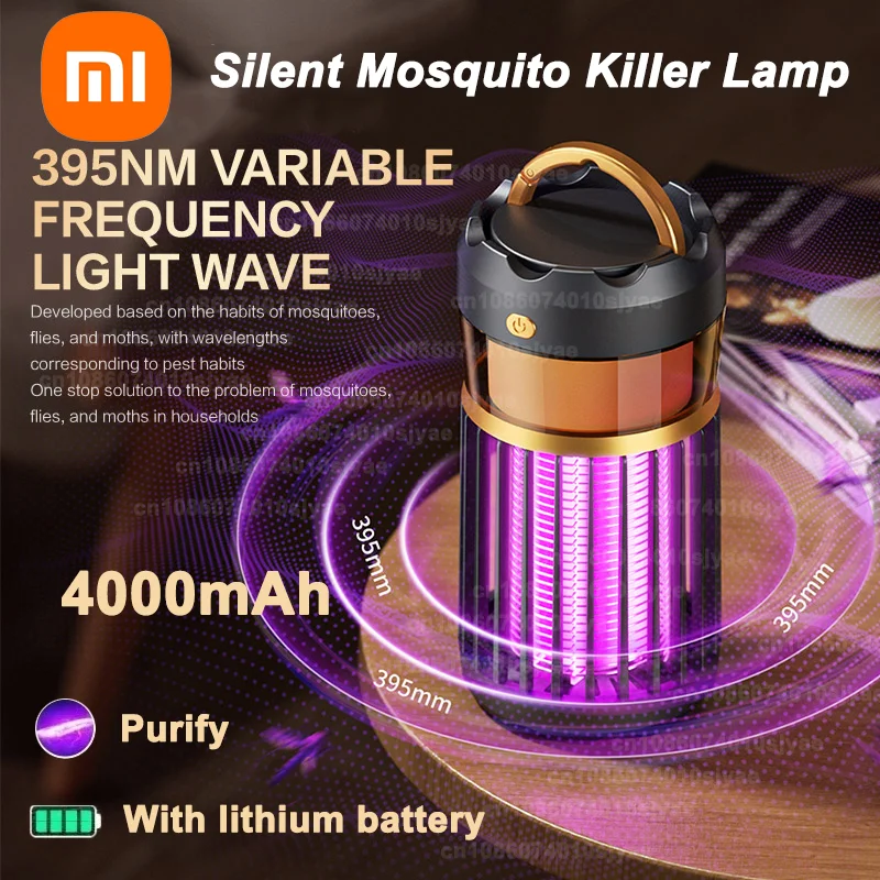 Xiaomi 3-in-1 Electric Shock Mosquito Killer Lamp Camping Lighting Outdoor Home Night Light USB Charge Mute Mosquito Killer Lamp
