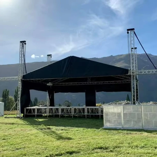 

Concert Stage Music Scene Lighting Dj Truss System For Outdoor Concert With PVC Roof Cover Wedding Lighting Truss