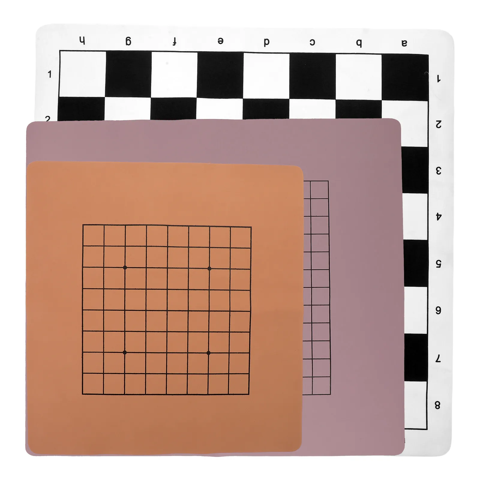 

Набор из 3 складных двусторонних игровых досок: шахматный коврик, складная доска для сянци и го, портативные игровые принадлежности для удобной игры