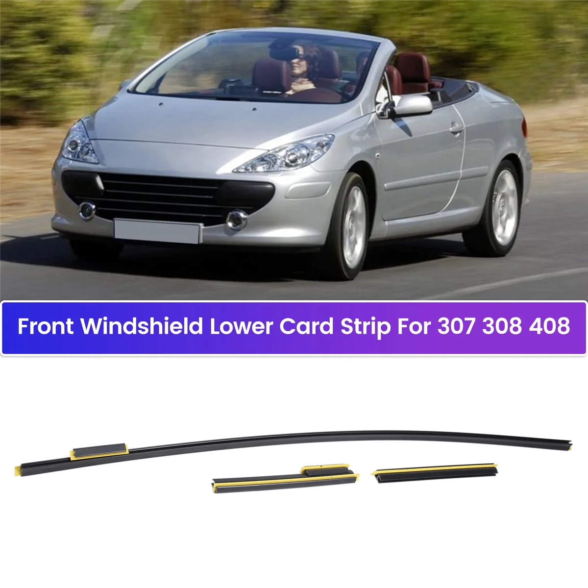 8251L3 Car Rainboard Card Strip Front Windshield Lower Card Strip for Peugeot 307 308 408 Citroen C4 C4 Pallas