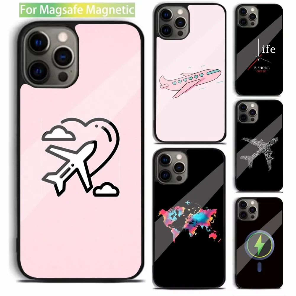 

Cool Airplane Art Phone Case For iPhone 16,15,14,13,12,11,Plus,Pro,Max Mini Magsafe Magnetic Wireless Charging