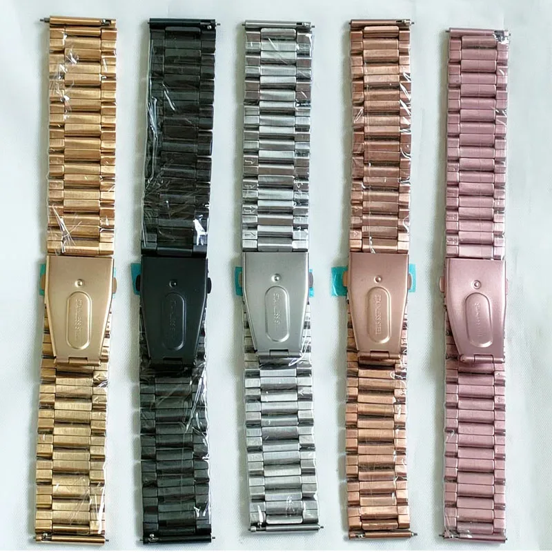 Correa 22มม.สายนาฬิกาสแตนเลสสายรัดเหล็กสำหรับ Ticwatch E3/Pro 3 Ultra Gps/Pro X/2020 4G/LTE/GTX/E2/S2/GTH สร้อยข้อมือ