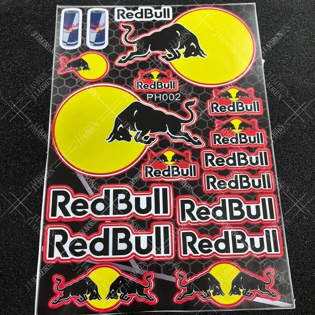 Kit de logotipo de carreras de calcomanías para casco de motocicleta con pegatina Red Bull