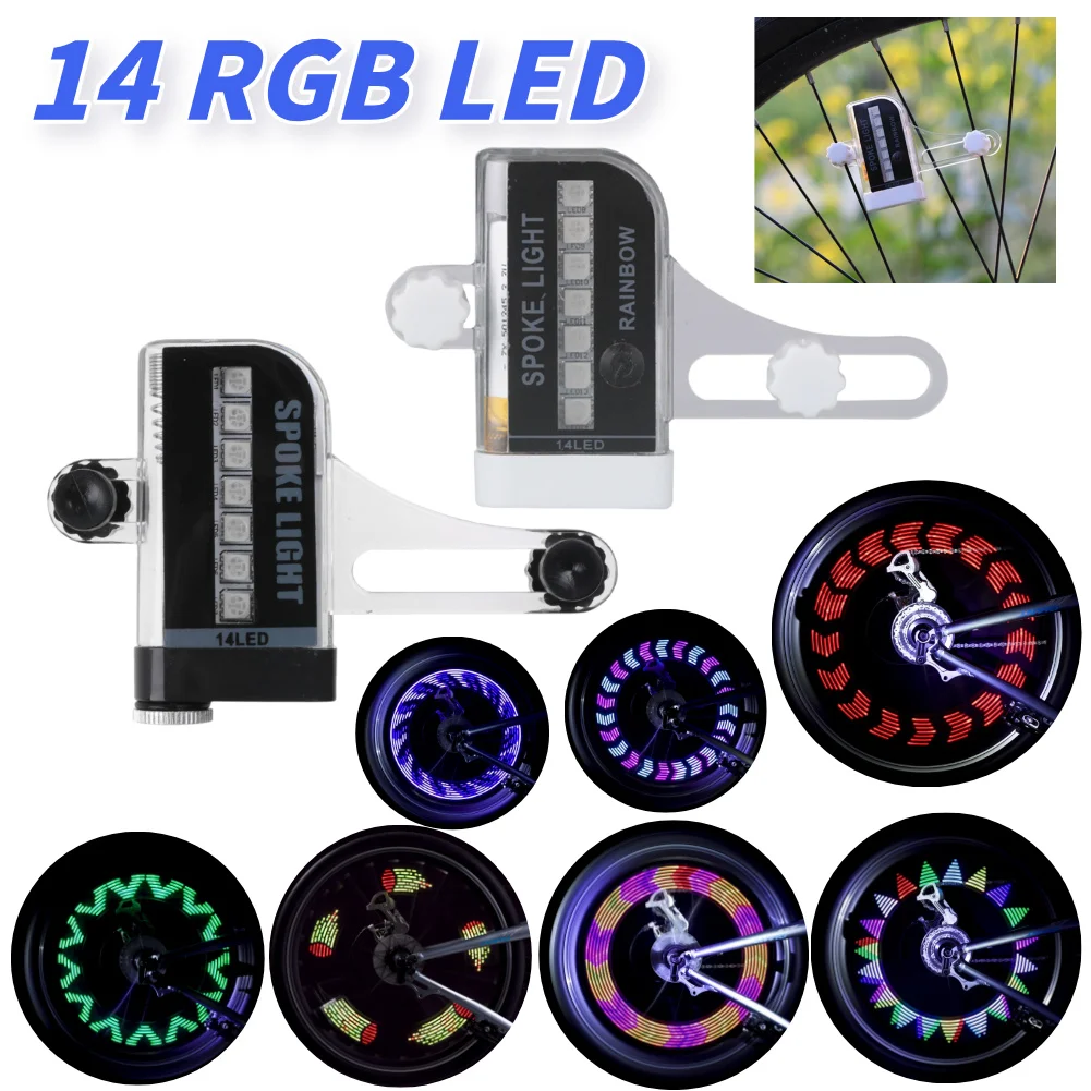 AliExpress JOCESTYLE 14 RGB LED Neon Bicycle Wheel Spoke Light Rechargeable Waterproof Mountain Road Bike Safety Warning Lamp Bicycle Accessories