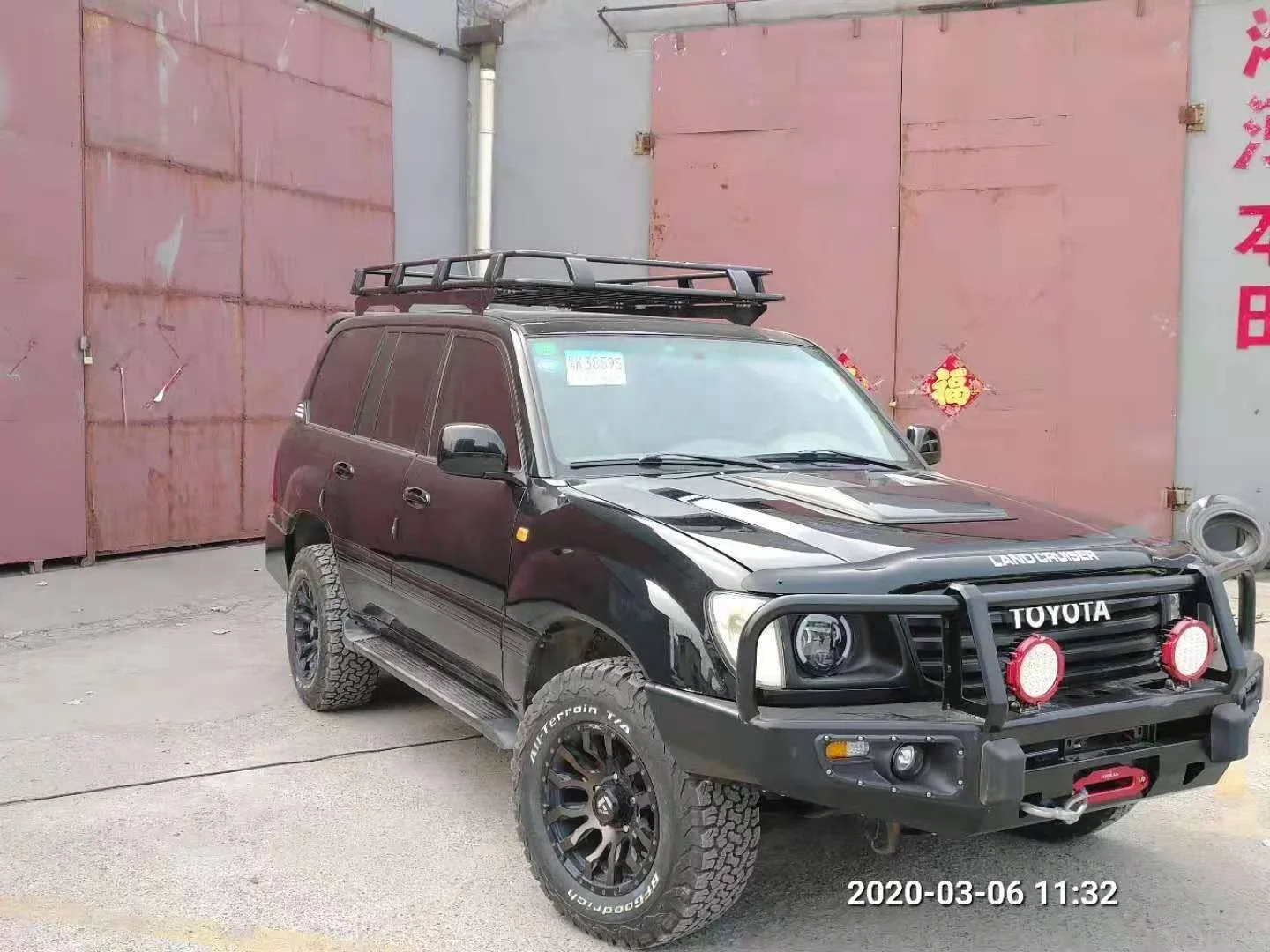 Car Bull Bar Guard, for Toyota Land Cruiser 80 LC80, 4x4 Heavy Duty Steel Front Bumper, with Winch Mount, Safari Armor Kit