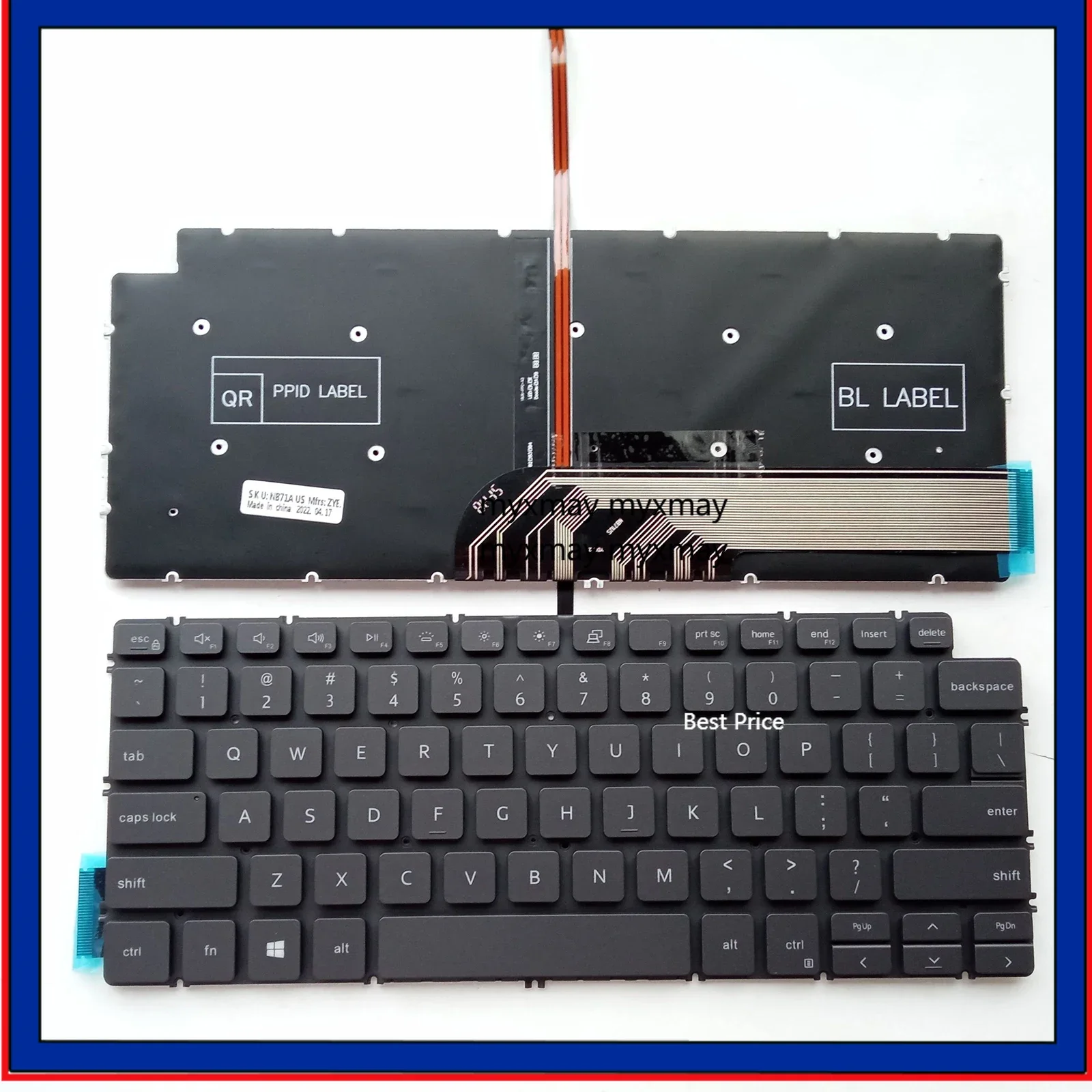

US for Dell Achievement Vostro 14 3000 3400 3401 3405 P132G Laptop Keyboard