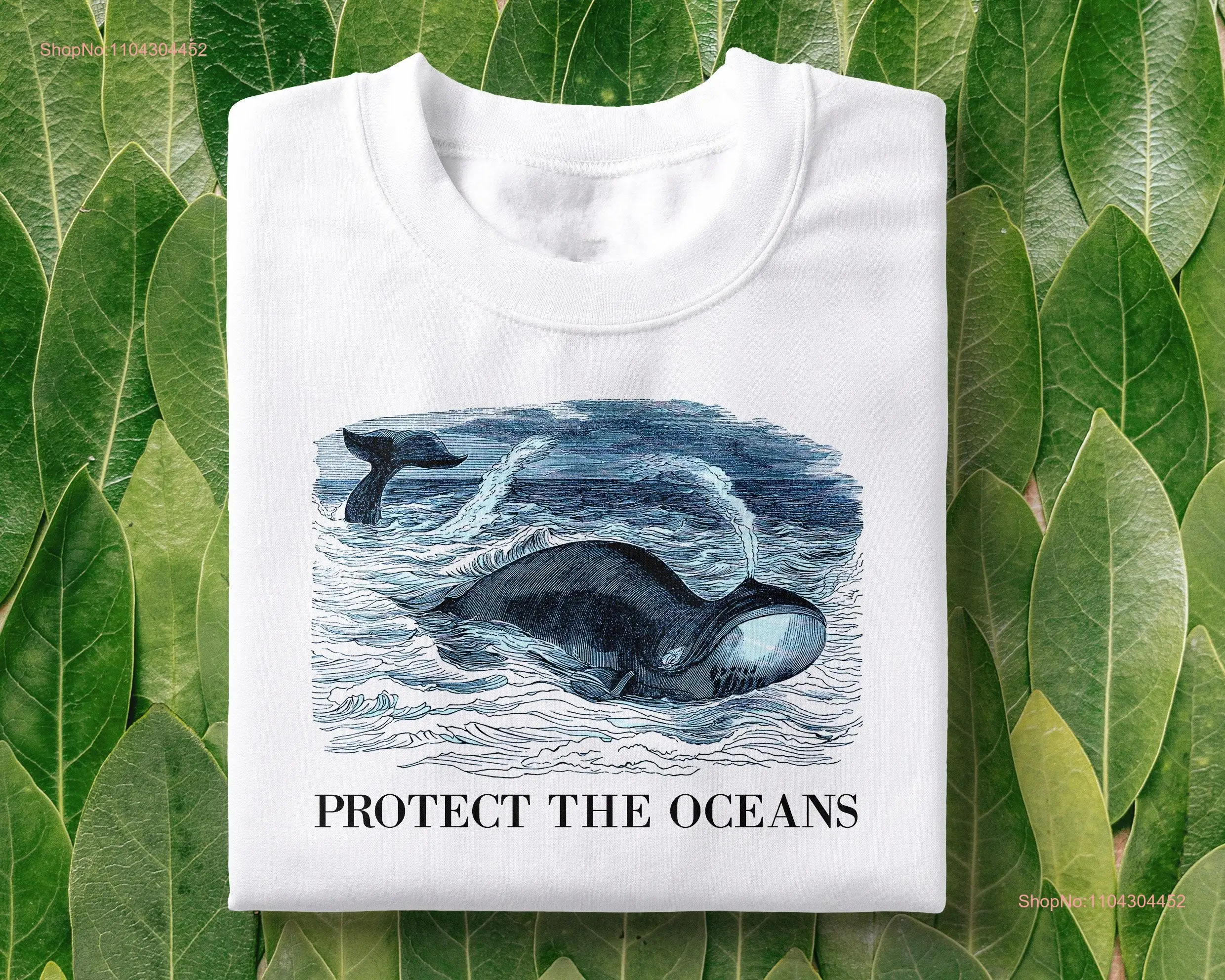 Protect the Oceans T Shirt Seaspiracy Sea Animals Whale Climate Change Save Planet Animal Rights long or short sleeves