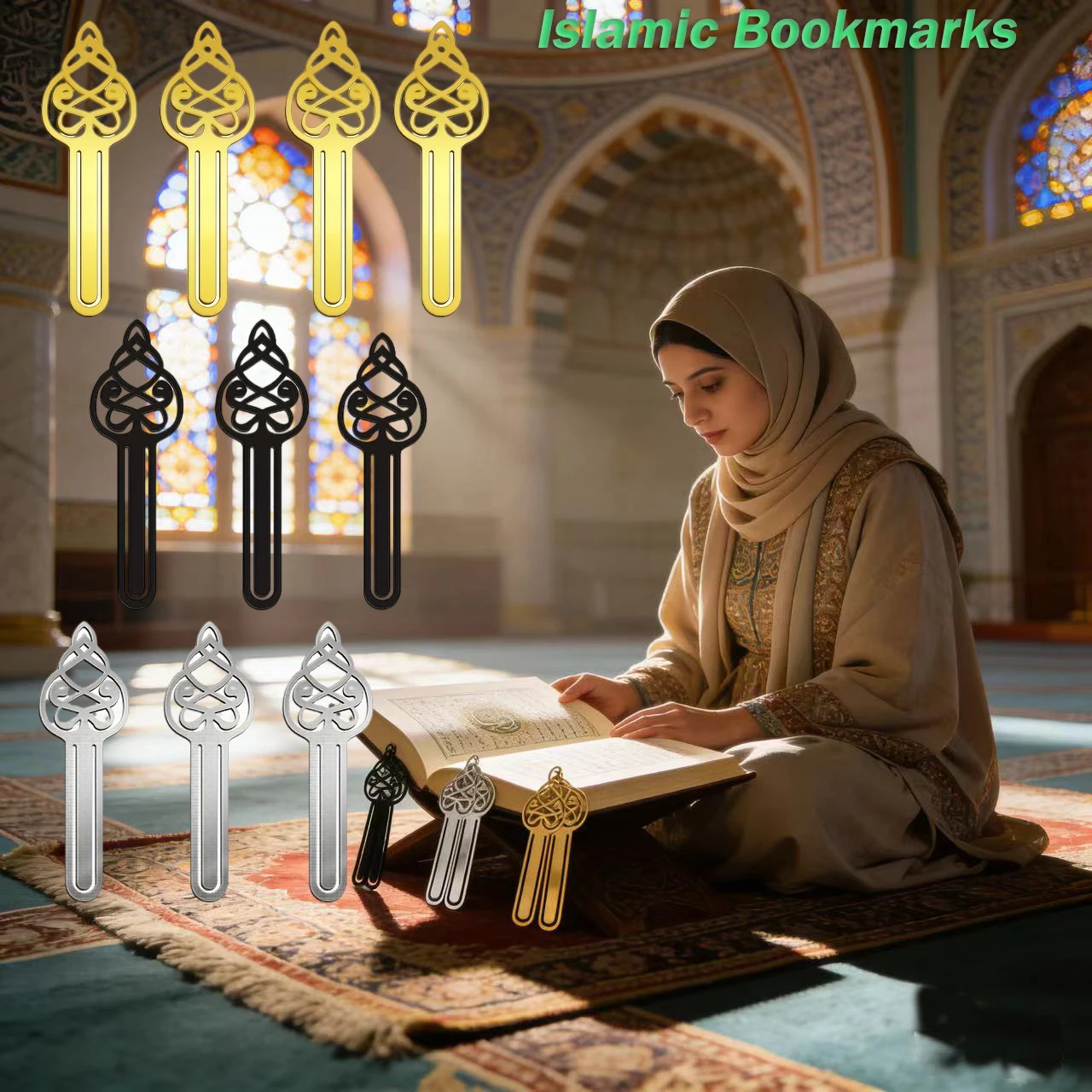 

10 шт. современные акриловые полые декоративные закладки, исламские закладки, закладки Корана, арабская каллиграфия, арабское искусство