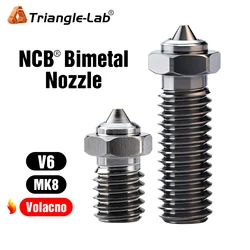 Trianglelab NCB™ Nozzle V6 VOLCANO MK8 DLC Bimetal Hardened Steel Copper Alloy Diamond-like coating  Wear Resistant for voron3D