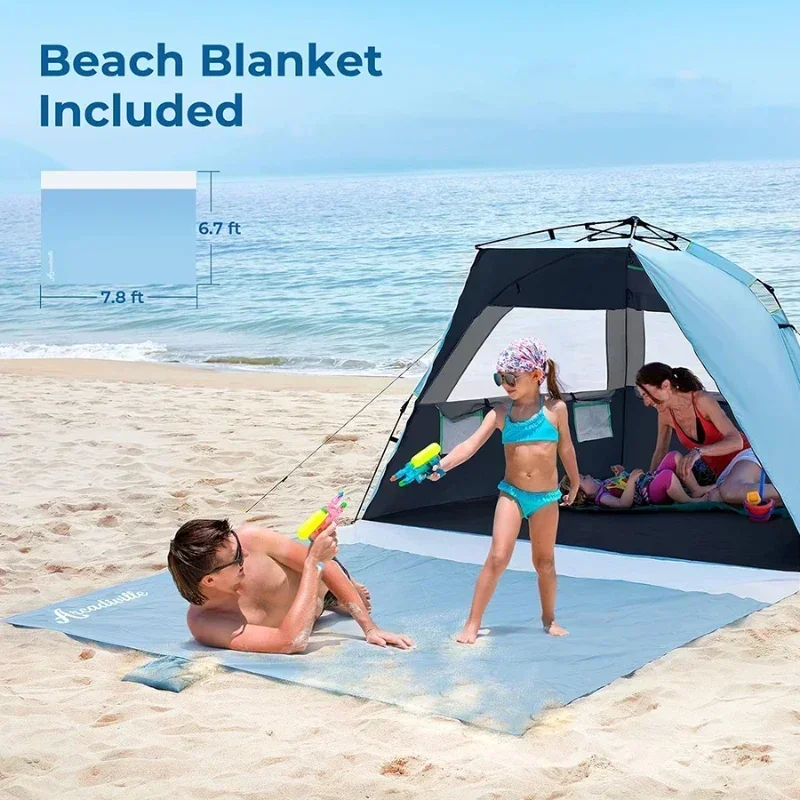 

vinyl sunscreen automatic folding sunshade tent