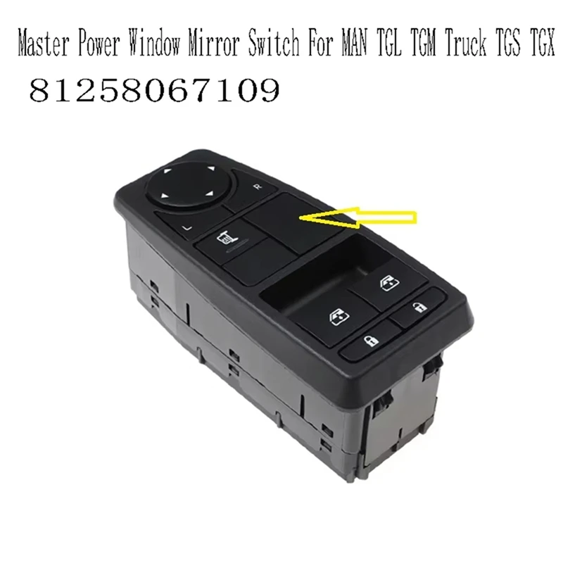 

81258067109 Master Power Window Mirror Switch For MAN TGL TGM Truck TGS TGX Window Lift Switch