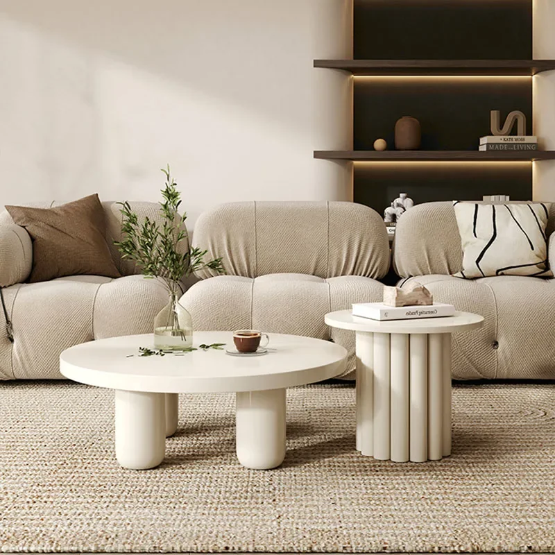 

Aesthetic Japanese Coffee Tables Small Cute Glam Wood Coffee Tables Round Minimalist Mesas De Centro Para Sala Home Furniture