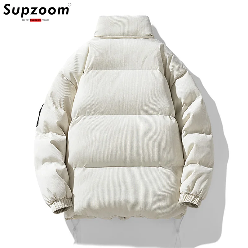 Supzoom New Arrival Casual Mens Collar Corduroy Winter Safari Style Trendy Bread Couple Thickened Coat Cotton-padded Jackets