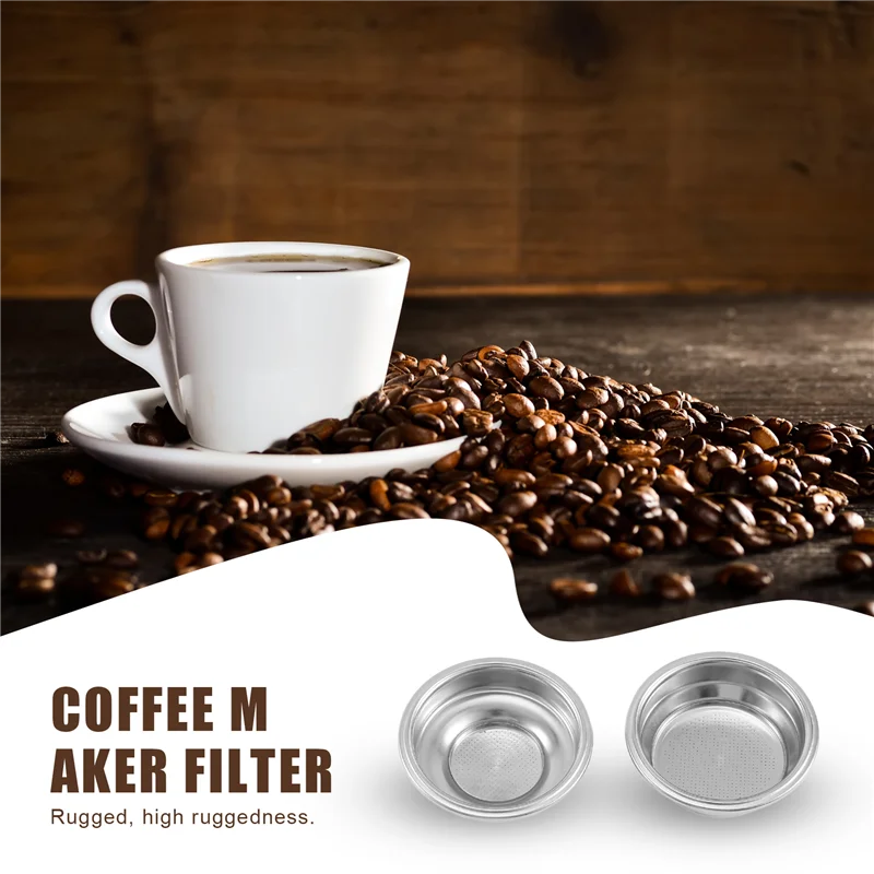 A01V-2PCS Stainless Steel 58Mm Coffee Tea Filter Basket For Espresso Coffee Machine Accessories Pressurized Powder Bowl