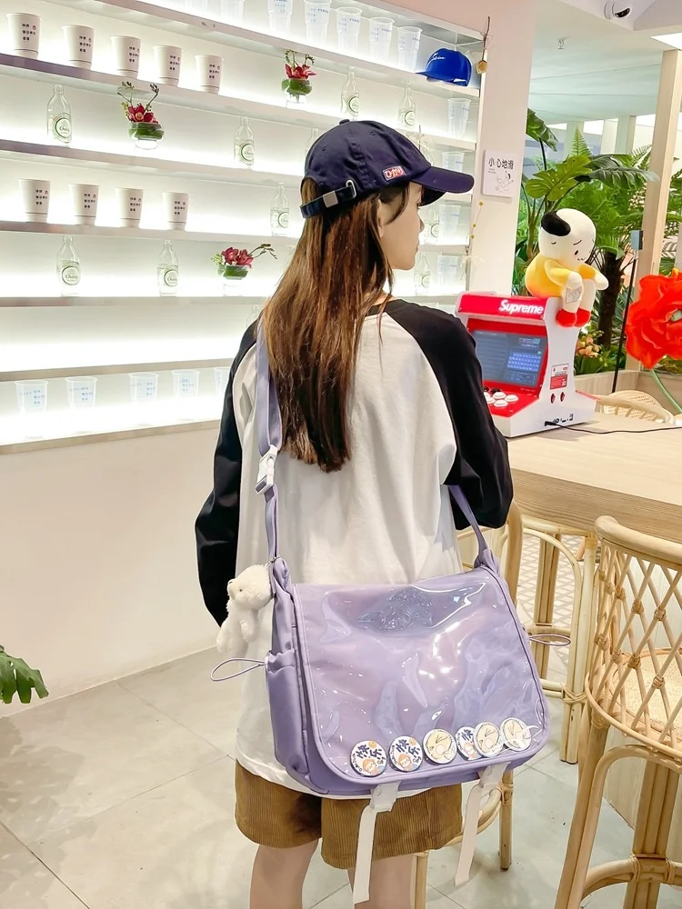 

Satchels Crossbody Shoulder Bags For Teenage Girls Classic Ita Bag Kawaii Harajuku Lolita Women Itabag Transparent Messenger Bag