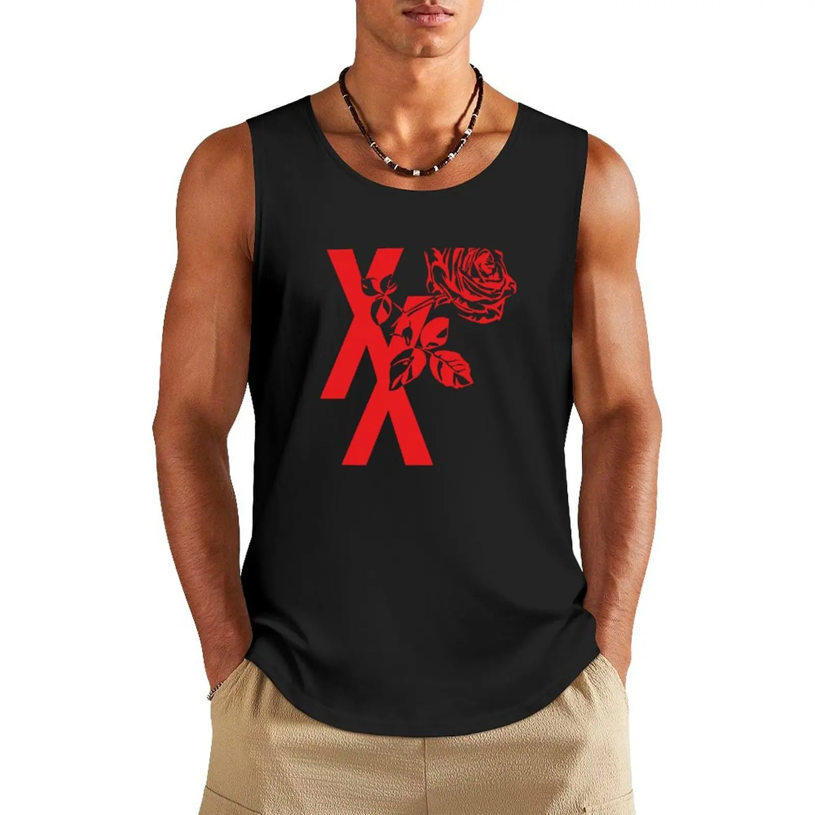 mgk-xx czerwony Tank Top t-shirt do kulturystyki szybkoschnący t-shirt