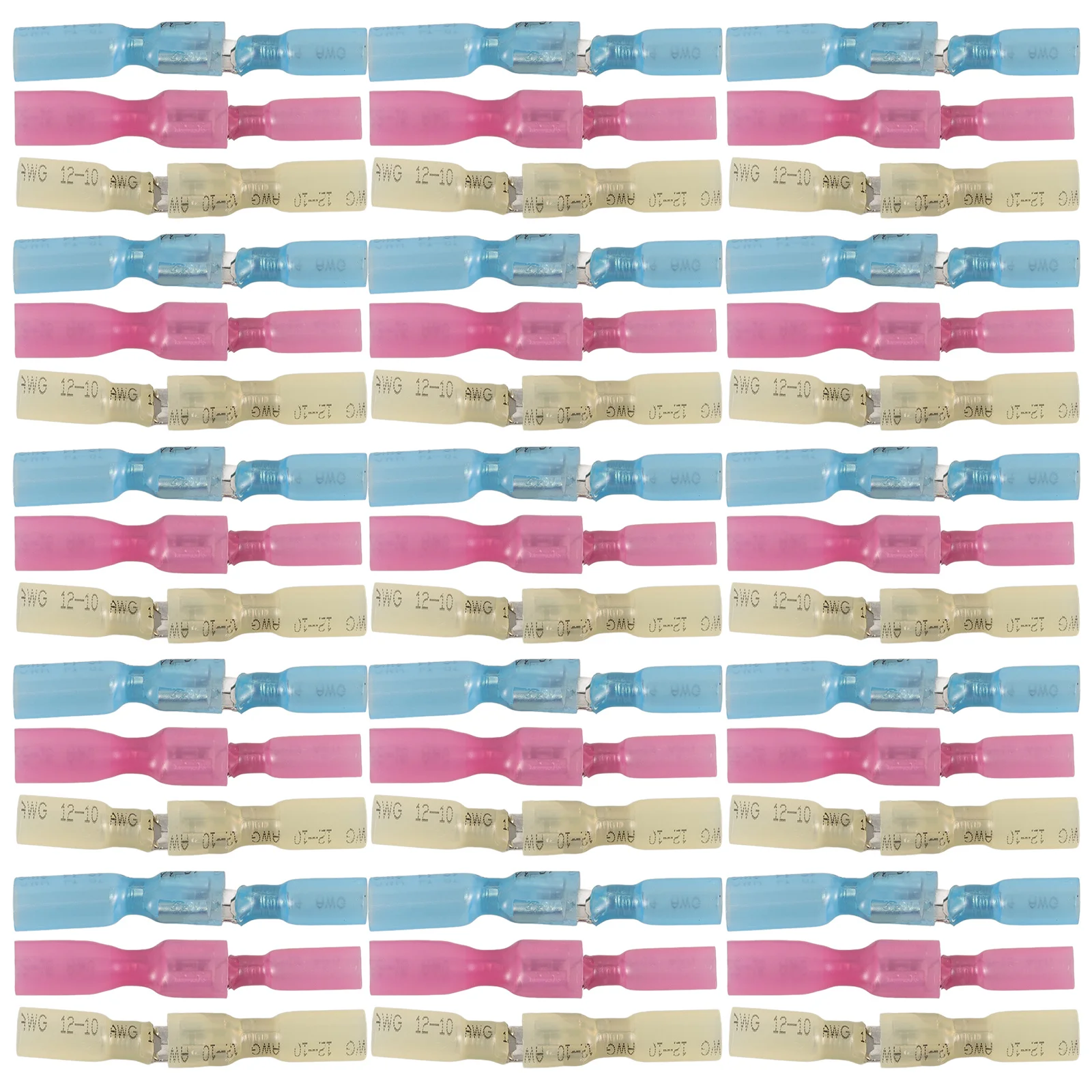 

100Pcs Heat Shrink Wire Butt Connectors Insulated Electrical Terminal Splice Connectors for Home Automotive Wire Crimping