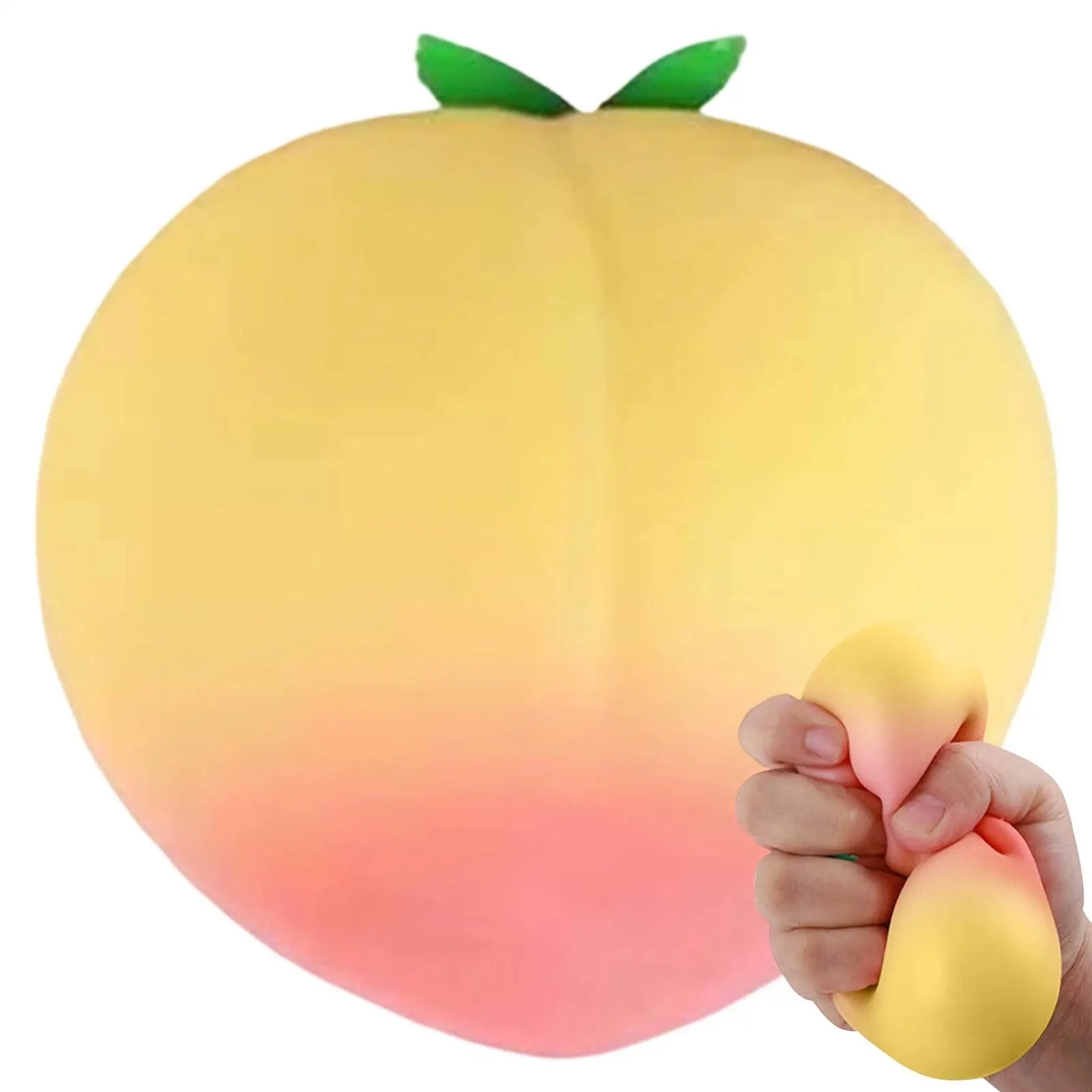 Peach Shaped Squeeze Toys Portable Stretchy Fidget Sensory Game Fruit Sensory Toys for Birthday Holiday Spring Party Classroom