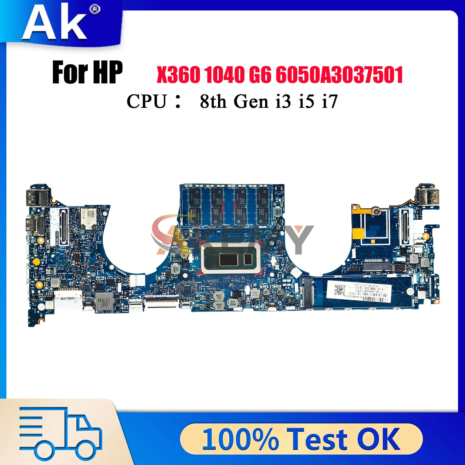 

6050A3037501 для ноутбука HP EliteBook X360 1040 G6, материнская плата с процессором i5/i7, 8 ГБ/16 ГБ ОЗУ L63007-601 L63009-601 L63006-601