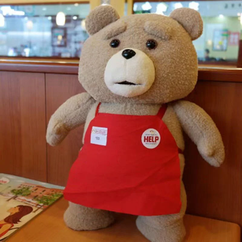 46cm Big Size Teddy Bear Ted 2 Bear Plush Toys In Apron Soft Stuffed Animal Plush Dolls For Christmas