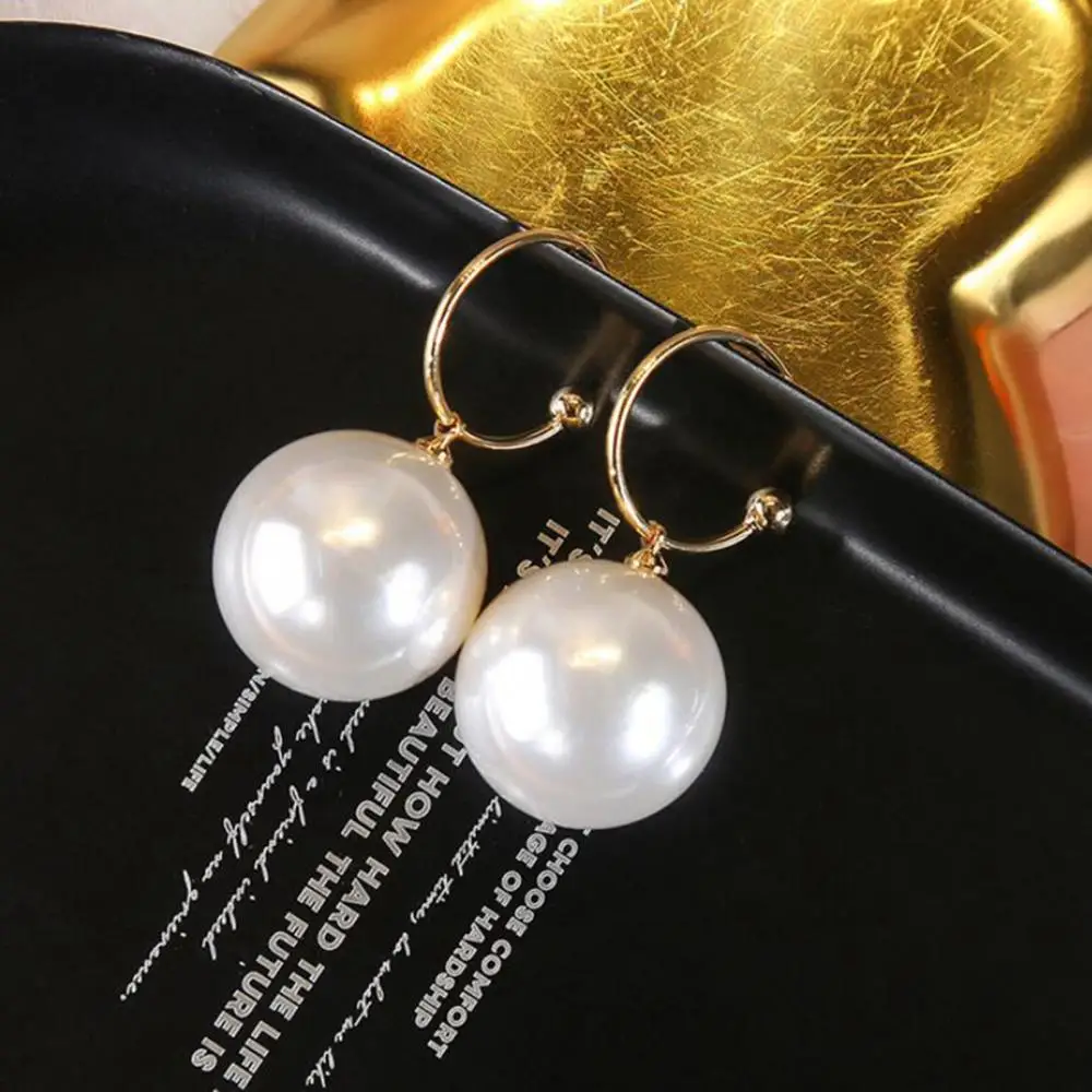 Women New Fashion Pearl Earrings contracted Metal Geometry Water Drop Kinds Of Exaggerated Drop earrings Jewelry