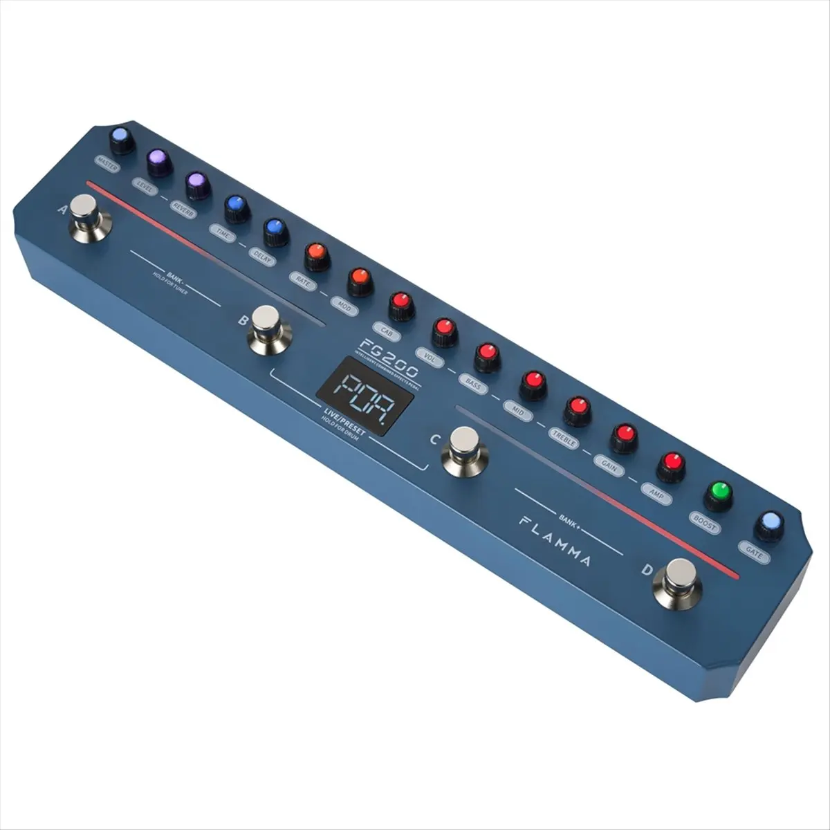 A61P FLAMMA FG200 Intelligent Multi-Effects Guitar Pedal with 52 AMP Models 5 BOOST Models 40 Rhythm Styles Support APP OTG