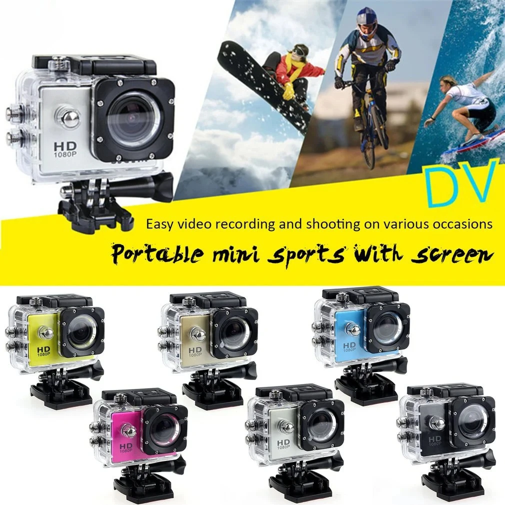 New Outdoor Mini Sport Action Camera Ultra 30M 1080P Underwater Waterproof Helmet Video Recording Cameras Sport Cam
