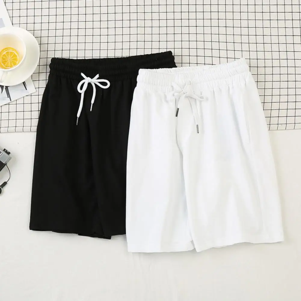 

Мужские летние шорты для фитнеса M-3XL, пляжные шорты с эластичной резинкой на талии и шнурком, повседневные брюки с карманами, шорты для бега, уличная одежда