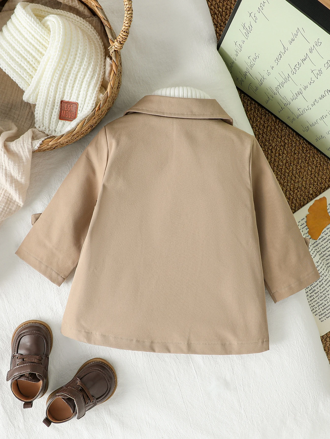 2026 New Fashion Baby Boys Trench Coat Autumn/Winter Jacket Long Sleeve Baby  Double breasted  Cardigan Clothes For 1-7Y