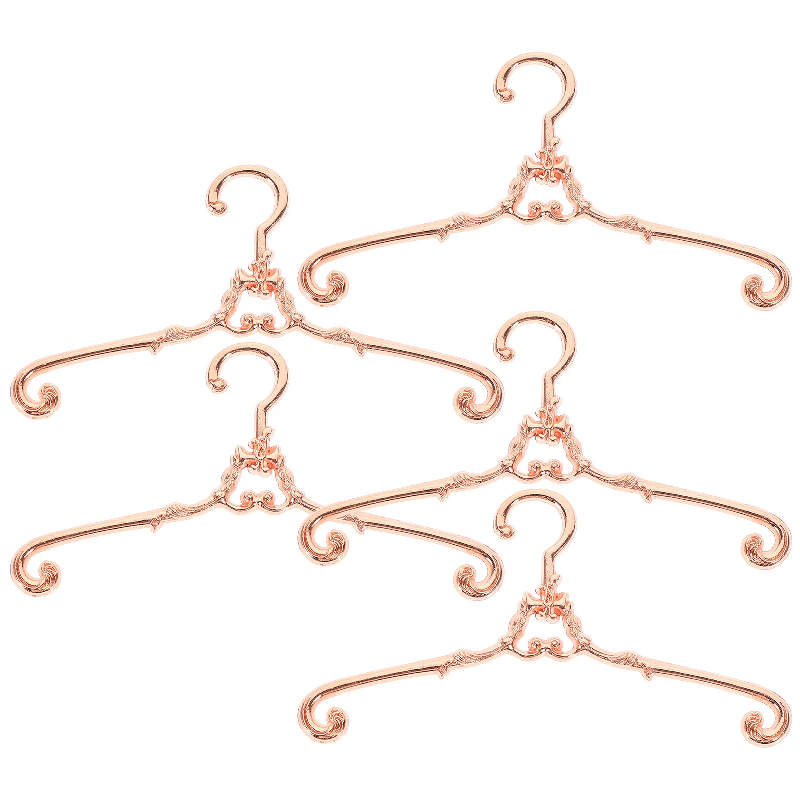 10 Pcs 6 5cm Vintage Mini Metal Clothes Hangers for Toy Room Storage Display Neat Miniature House Apparel Rack