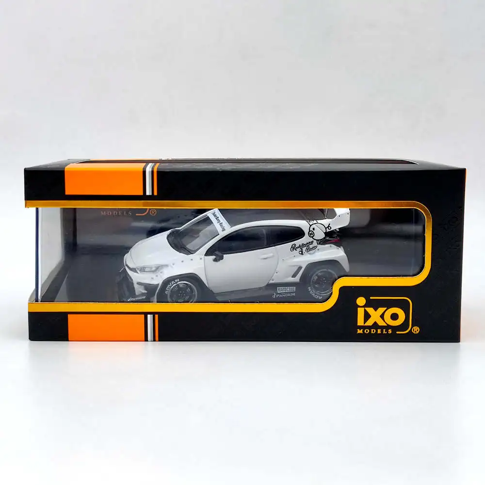 

1/43 IXO for Pandem GR Yaris Rocket Bunny Racing White MOC327.22 Diecast Models Car Limited Edition Collection Auto Toys Gift