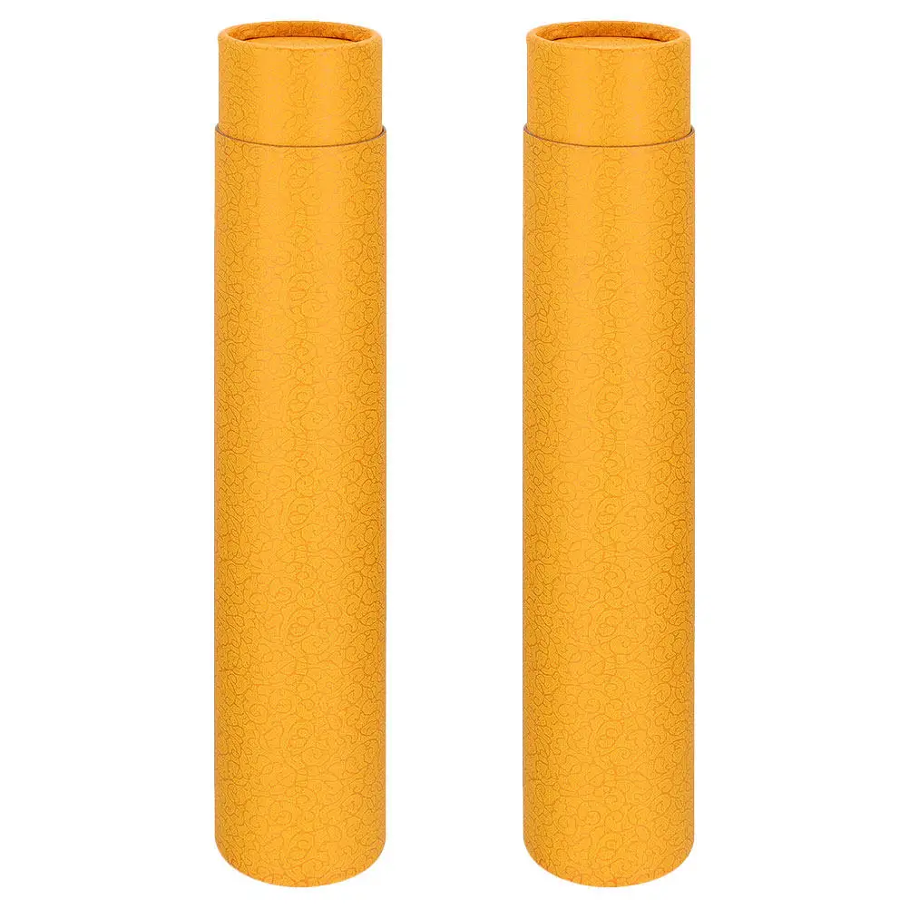 

Набор из 2-х коробок для хранения свитков, изысканный китайский художественный футляр, универсальный для каллиграфических свитков и плакатов, изысканный декоративный элемент