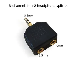 2 pz/lotto auricolare Audio Jack da 3.5mm maschio a doppio AUX femmina cuffie Y Splitter adattatore per altoparlante microfono del telefono