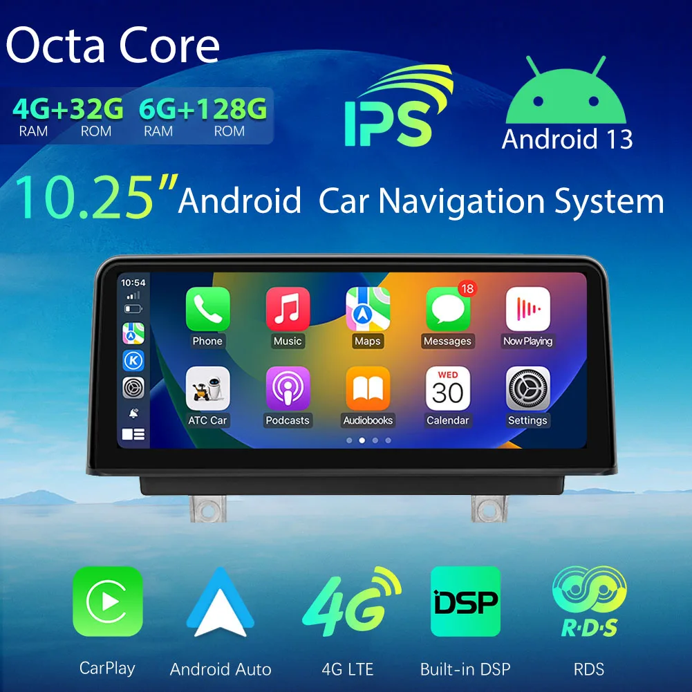 Android 13 Car GPS Radio Multimedia Carplay Auto DSP Car For 06-11 Old 1 Series E87 Low
