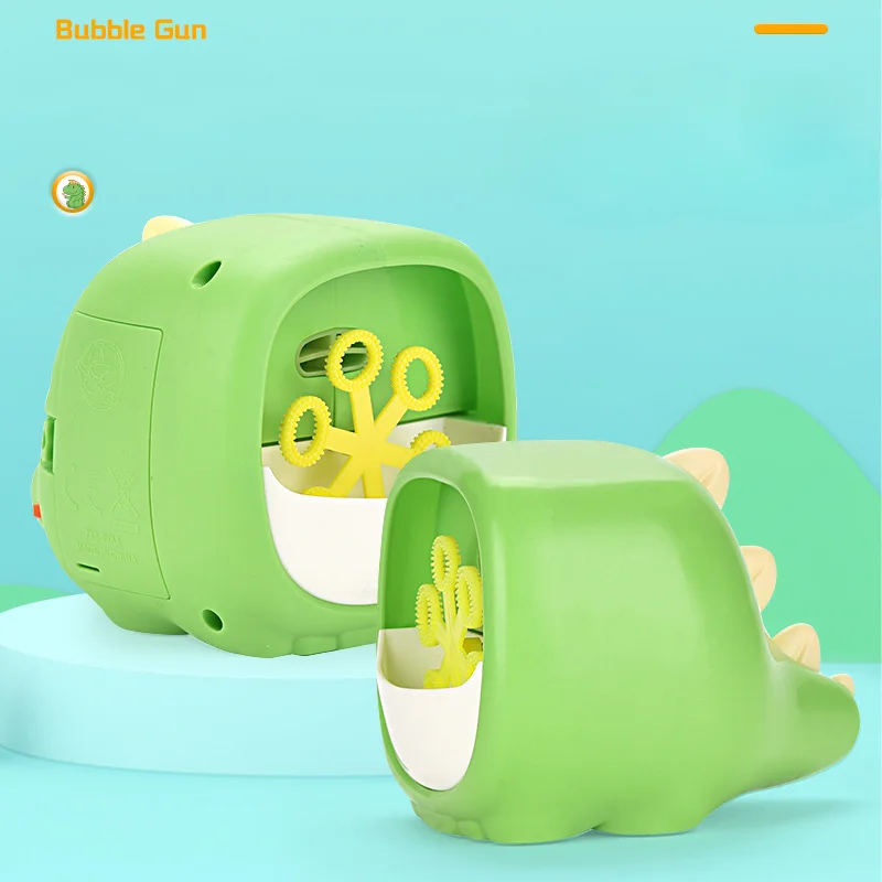 ฟองสบู่ไฟฟ้า ​ การ์ตูนไดโนเสาร์รูปสัตว์เต็มอัตโนมัติต่อเนื่อง Bubble Hand-held Desktop Bubble Machin
