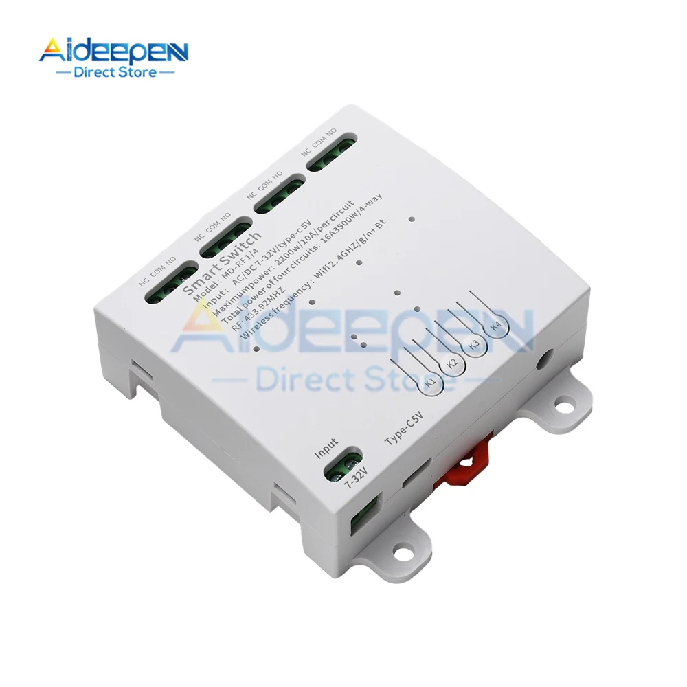 16A مفتاح بلوتوث واي فاي صغير لتقوم بها بنفسك 3/4 طريقة 433 ميجا هرتز التحكم عن بعد أتمتة التتابع للحياة الذكية العمل مع أليكسا جوجل المنزل #6